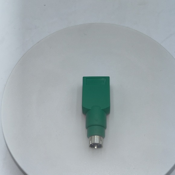 Original Microsoft USB to PS2 PS/2 Mouse Adapter Cable Connector‎ Computer Green - Picture 1 of 5